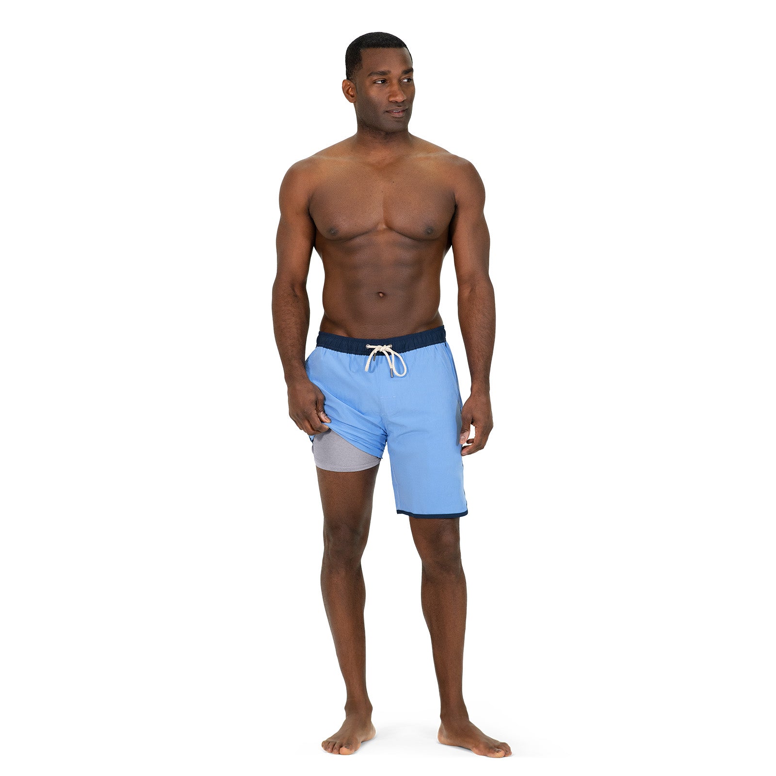 Light blue cheap swim trunks