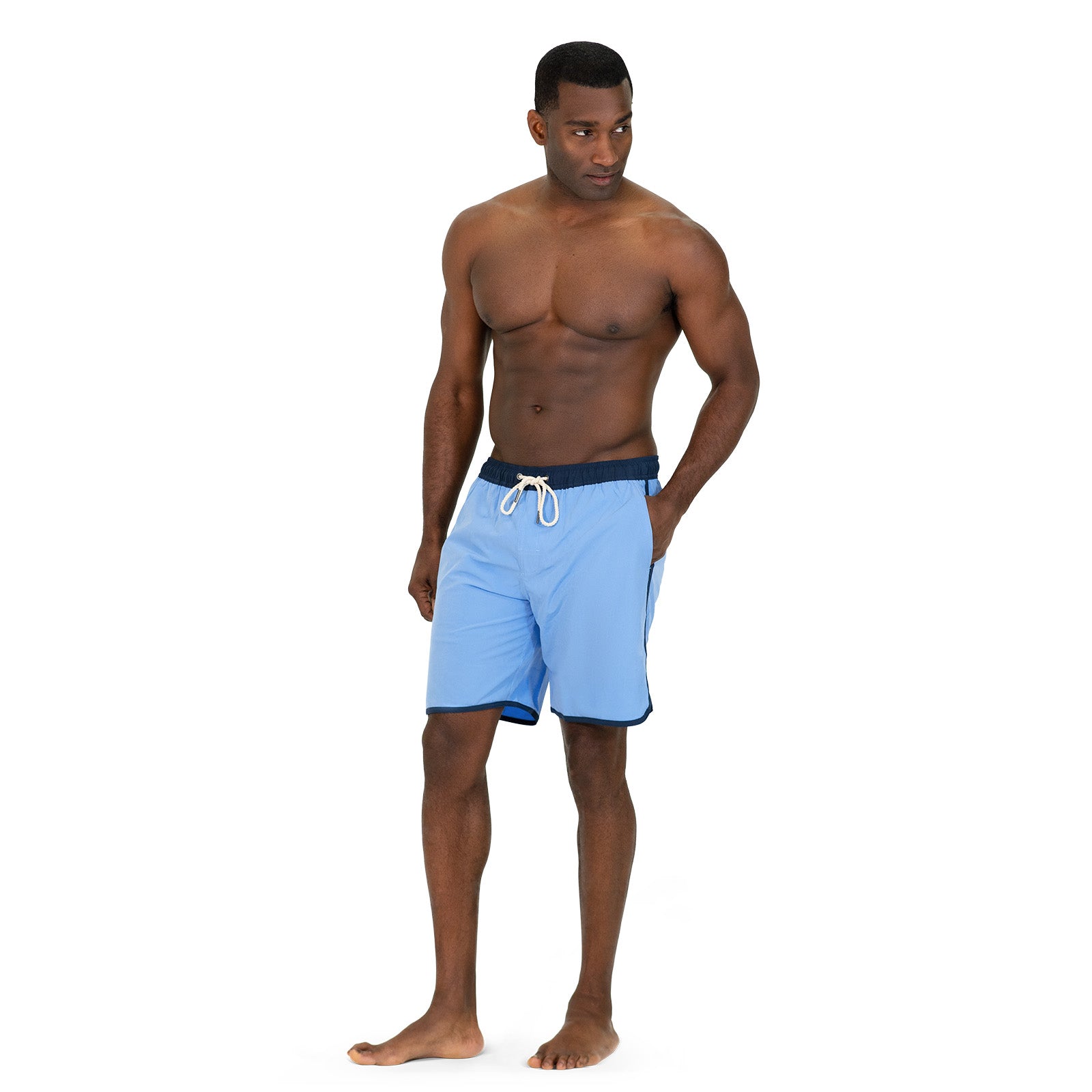 Mens light cheap blue swim shorts